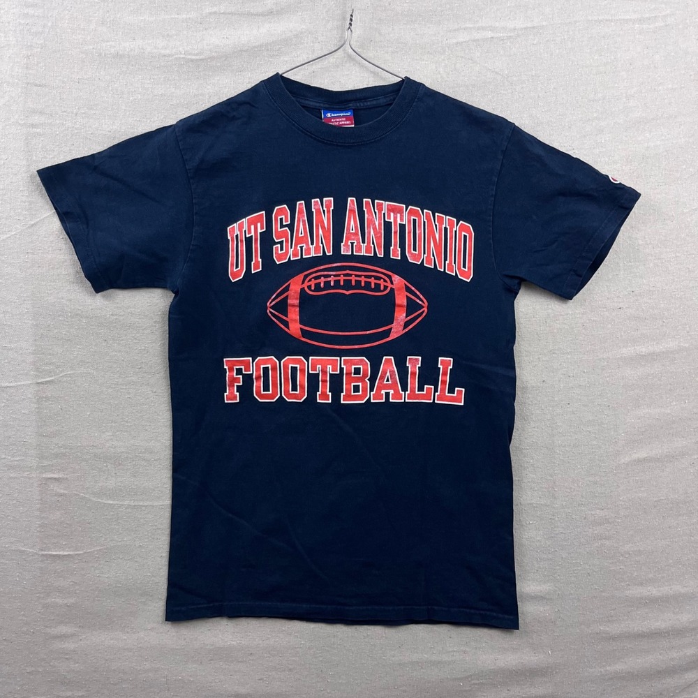 Champion UT San‎ Antonio Football T-Shirt Mens Medium Navy Blue Graphic Tee
